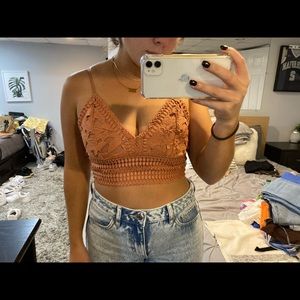 Apricot Crop Top